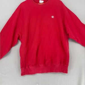 Champion Men's Bold Red Crewneck Sweater